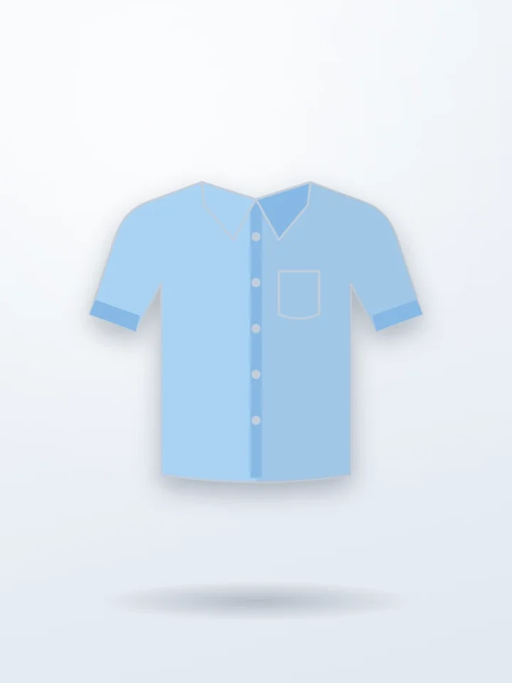 Sky Blue Half-Sleeve Shirt