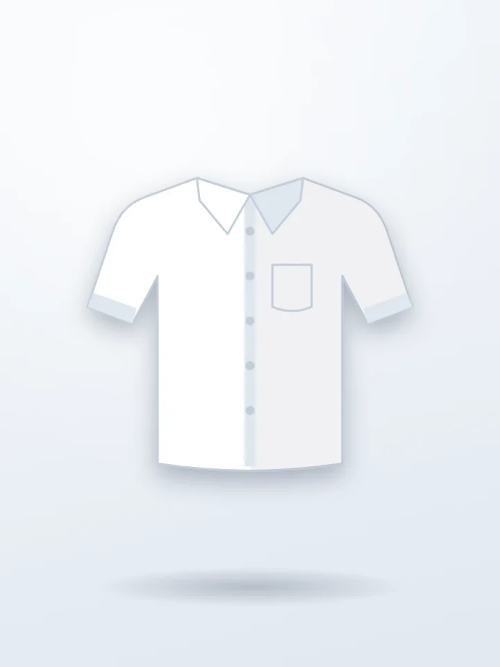 White Half-Sleeve Shirt