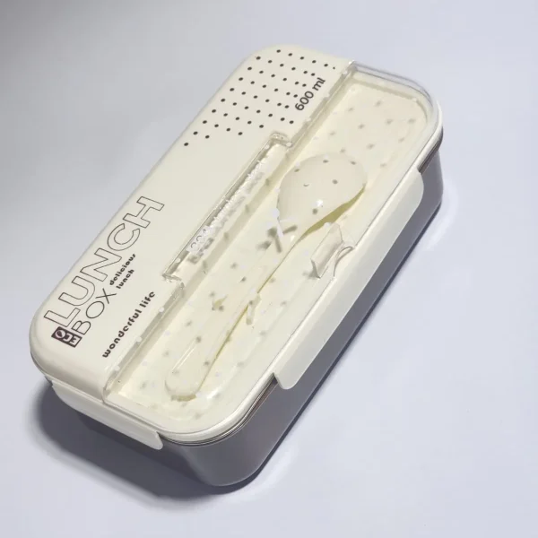 Stainless Steel Lunch Box 600 ml — Cream