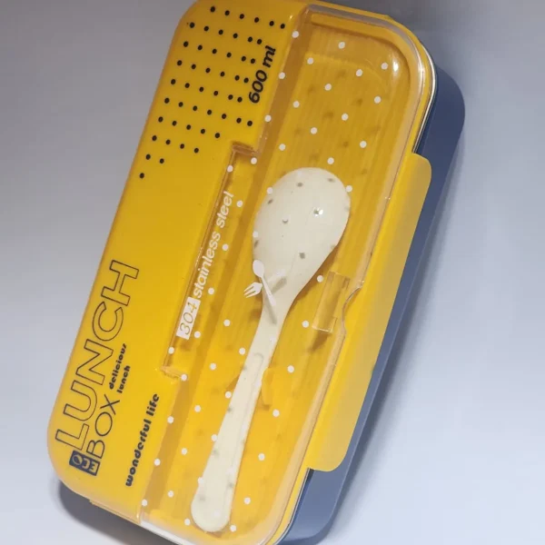 Stainless Steel Lunch Box 600 ml — Yellow